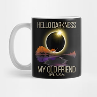 Eclipse Lover, Eclipse Event April 08, 2024, Hello Darkness My Old Friend Solar Eclipse 2024 Mug